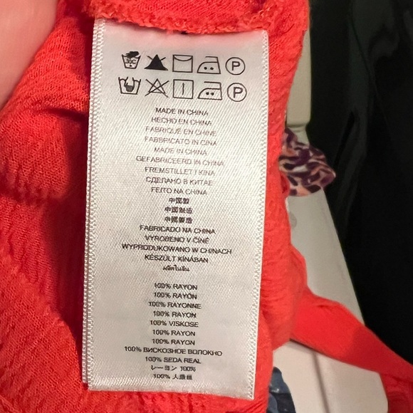 Michael Kors Sleeveless Layered Top - Size 4 (Orange-Red) - Picture 4 of 6